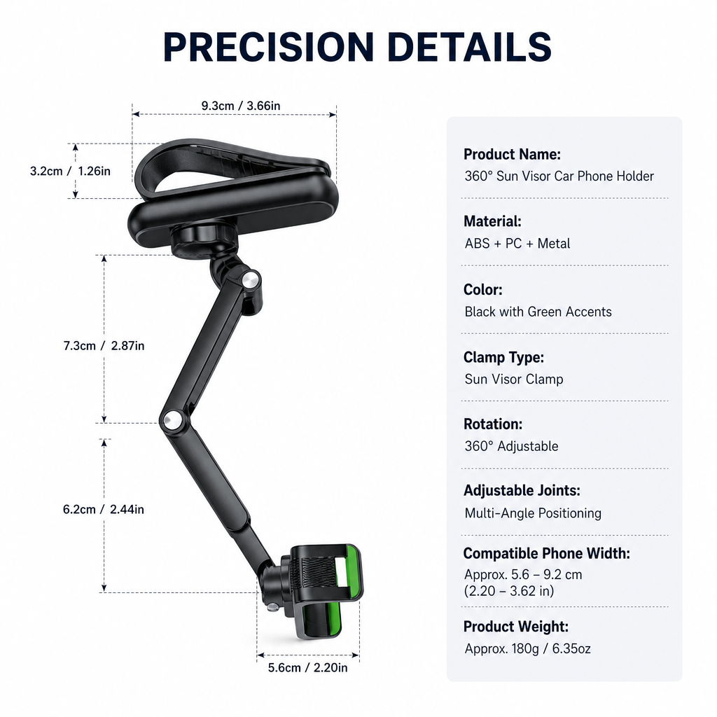 360° Sun Visor Car Phone Holder