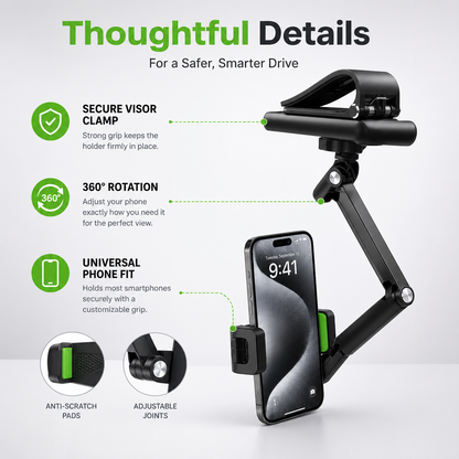 360° Sun Visor Car Phone Holder
