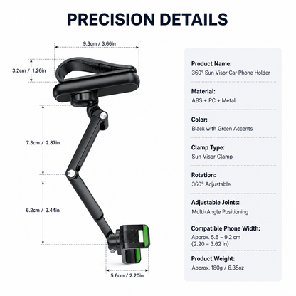 360° Sun Visor Car Phone Holder