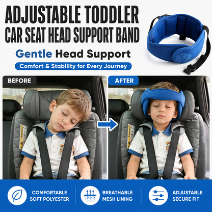 Adjustable Toddler Car Seat Head Support Band