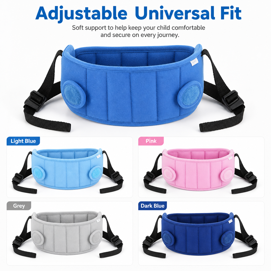 Adjustable Toddler Car Seat Head Support Band