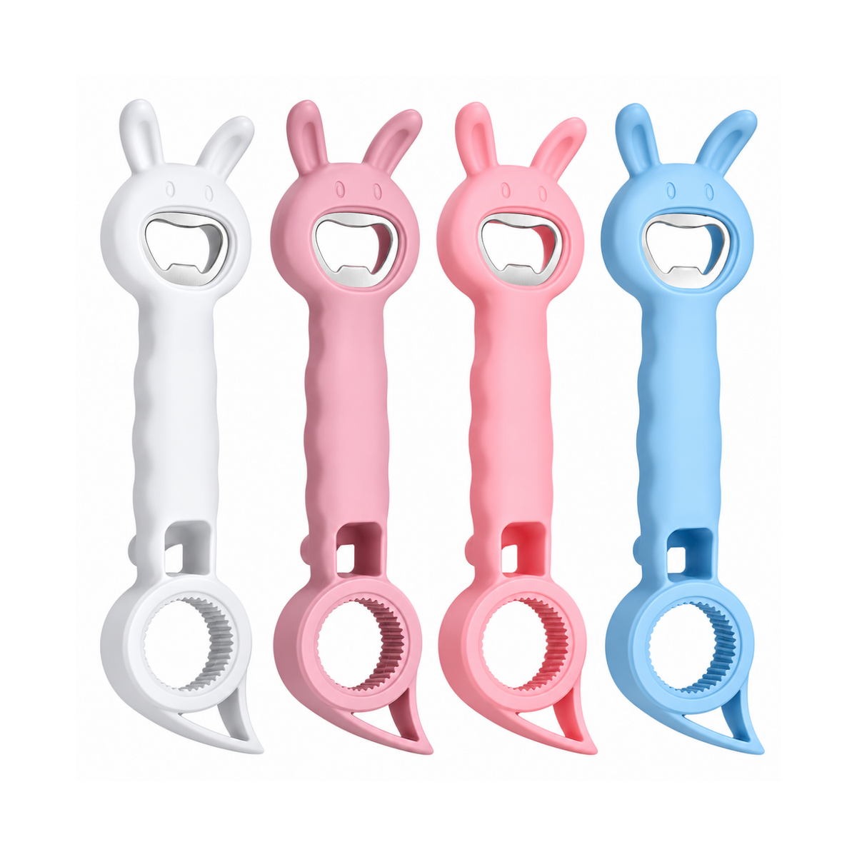 Multi-functional 4-in-1 Safety Can & Bottle Opener