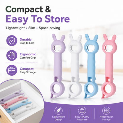 Multi-functional 4-in-1 Safety Can & Bottle Opener