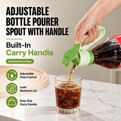 Adjustable Bottle Pourer Spout with Handle