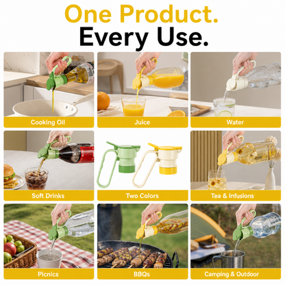 Adjustable Bottle Pourer Spout with Handle