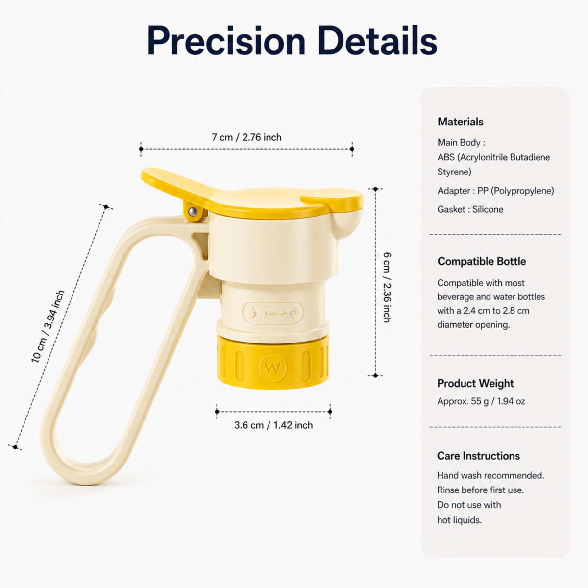Adjustable Bottle Pourer Spout with Handle