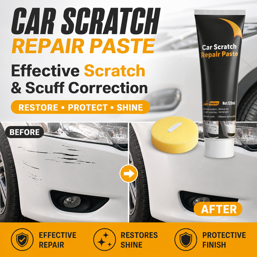 Car Scratch Repair Paste (Easy Application, Quick Drying & Invisible Finish)