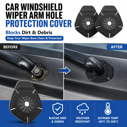 Car Windshield Wiper Arm Hole Protection Cover (2 PCS)