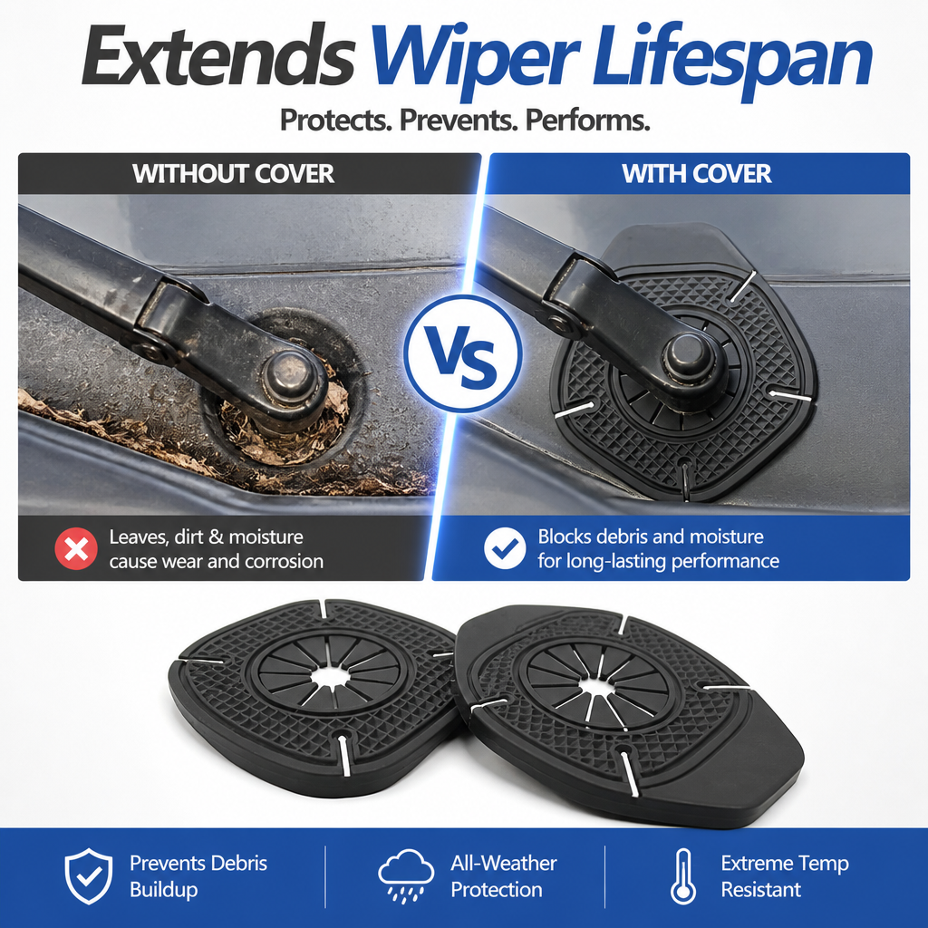 Car Windshield Wiper Arm Hole Protection Cover (2 PCS)