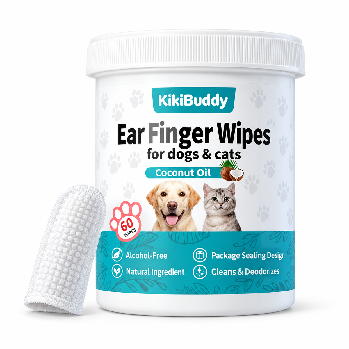Pet Ear Cleaning Finger Wipes PRO