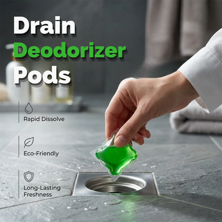 Drain Deodorizer Pods – Bio-Enzyme Formula, Instant Fresh Scent & No Harsh Chemicals