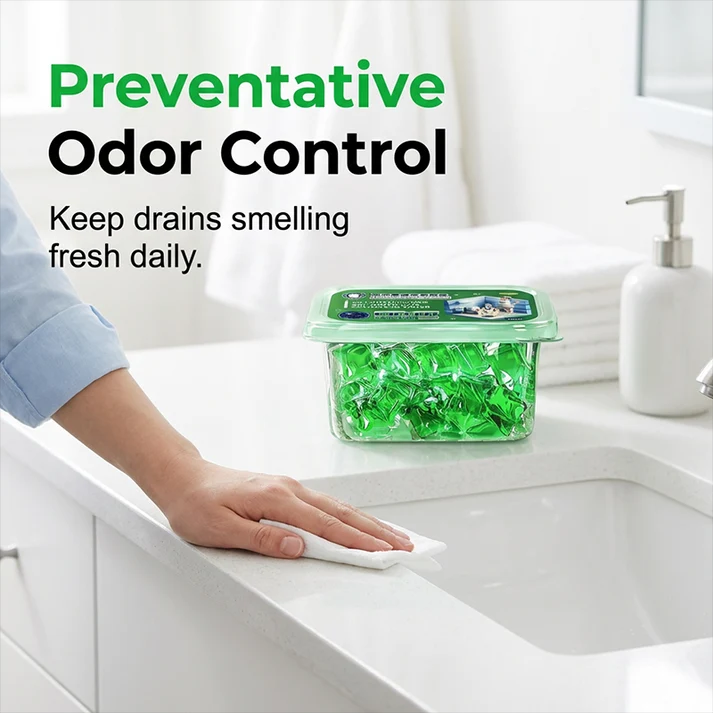 Drain Deodorizer Pods – Bio-Enzyme Formula, Instant Fresh Scent & No Harsh Chemicals