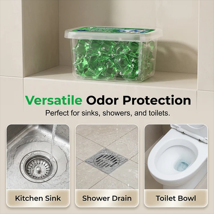 Drain Deodorizer Pods – Bio-Enzyme Formula, Instant Fresh Scent & No Harsh Chemicals