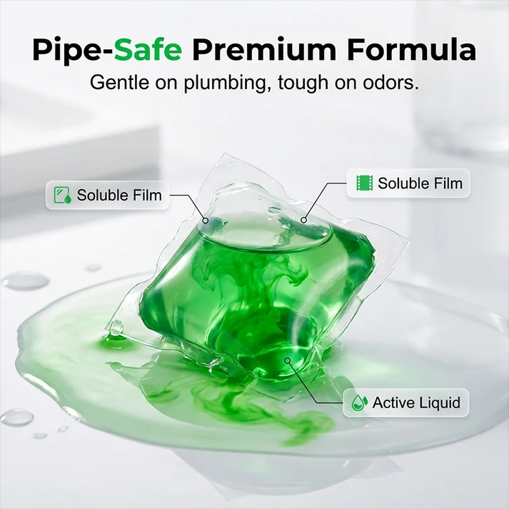 Drain Deodorizer Pods – Bio-Enzyme Formula, Instant Fresh Scent & No Harsh Chemicals