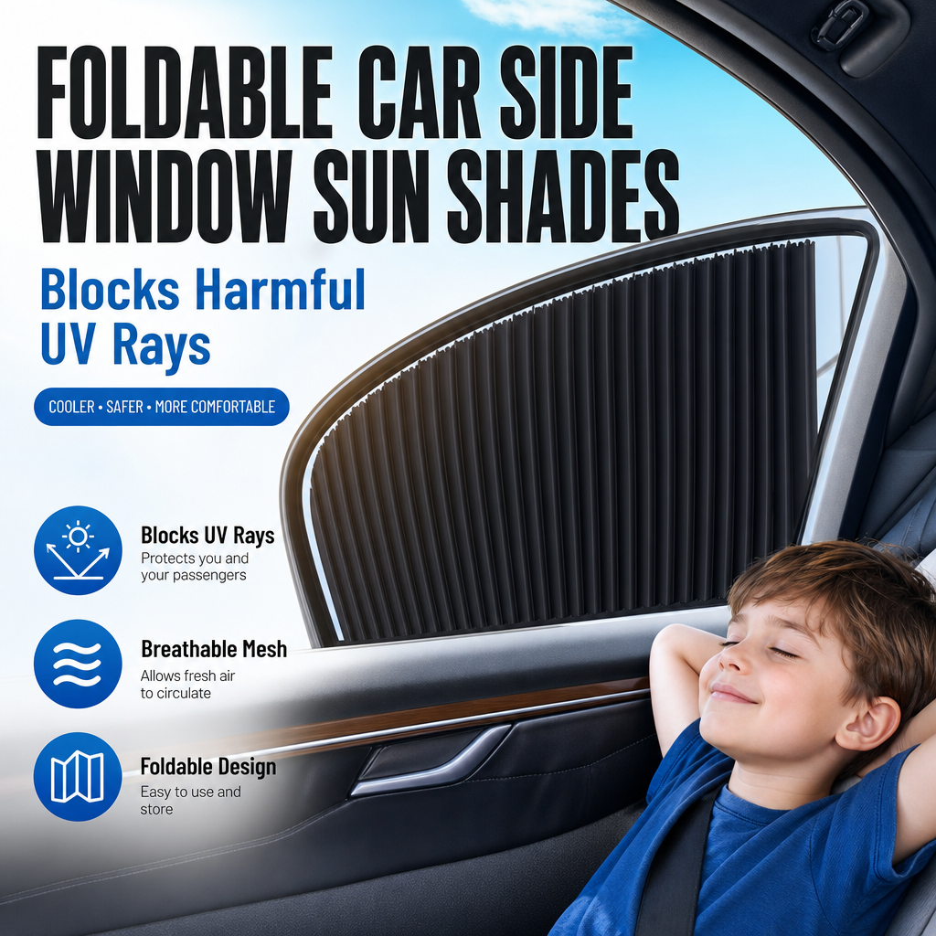 Foldable Car Side Window Sun Shades (2/4 PCS)