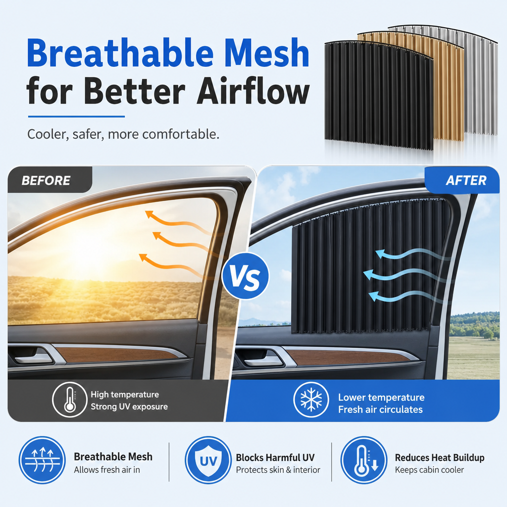 Foldable Car Side Window Sun Shades (2/4 PCS)