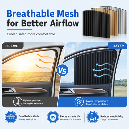 Foldable Car Side Window Sun Shades (2/4 PCS)