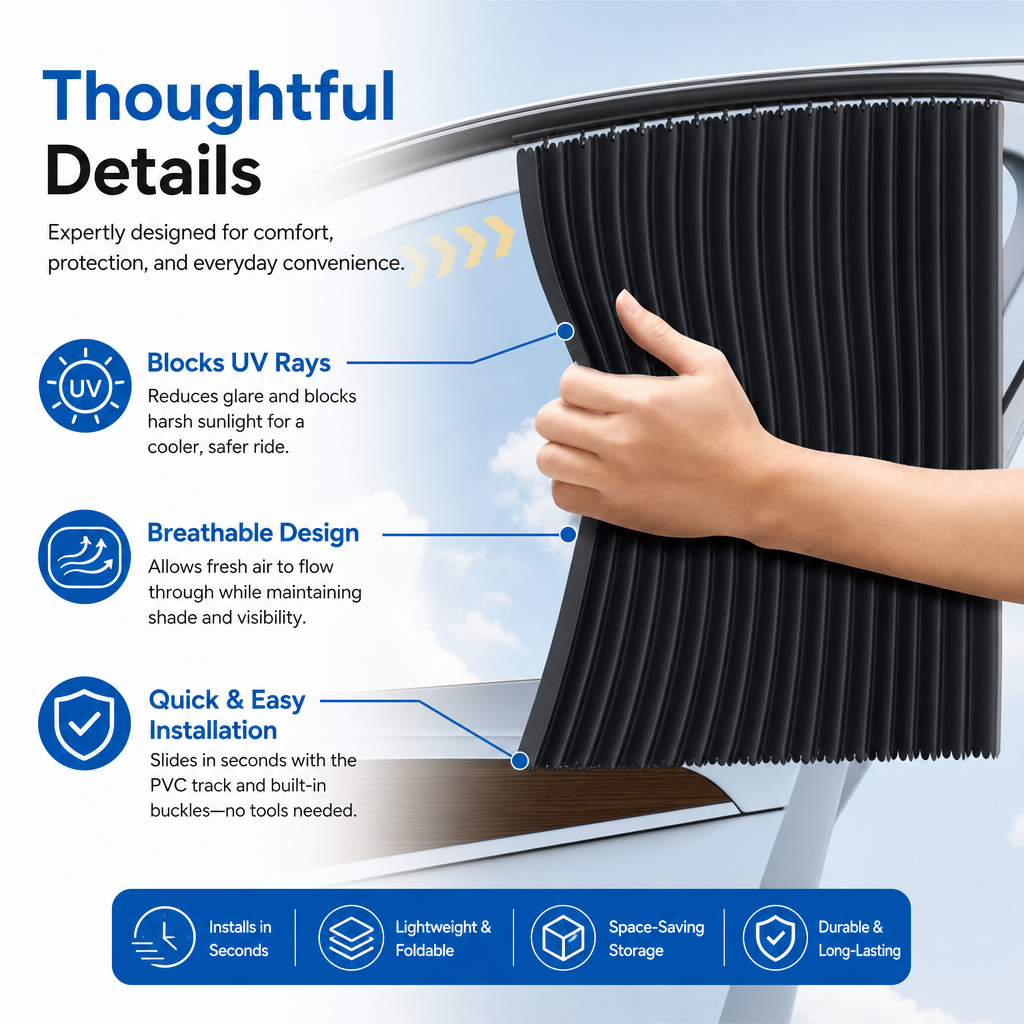 Foldable Car Side Window Sun Shades (2/4 PCS)