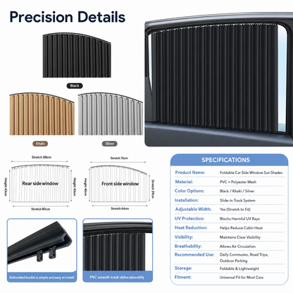 Foldable Car Side Window Sun Shades (2/4 PCS)