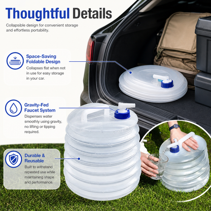 Folding Water Bucket with Faucet