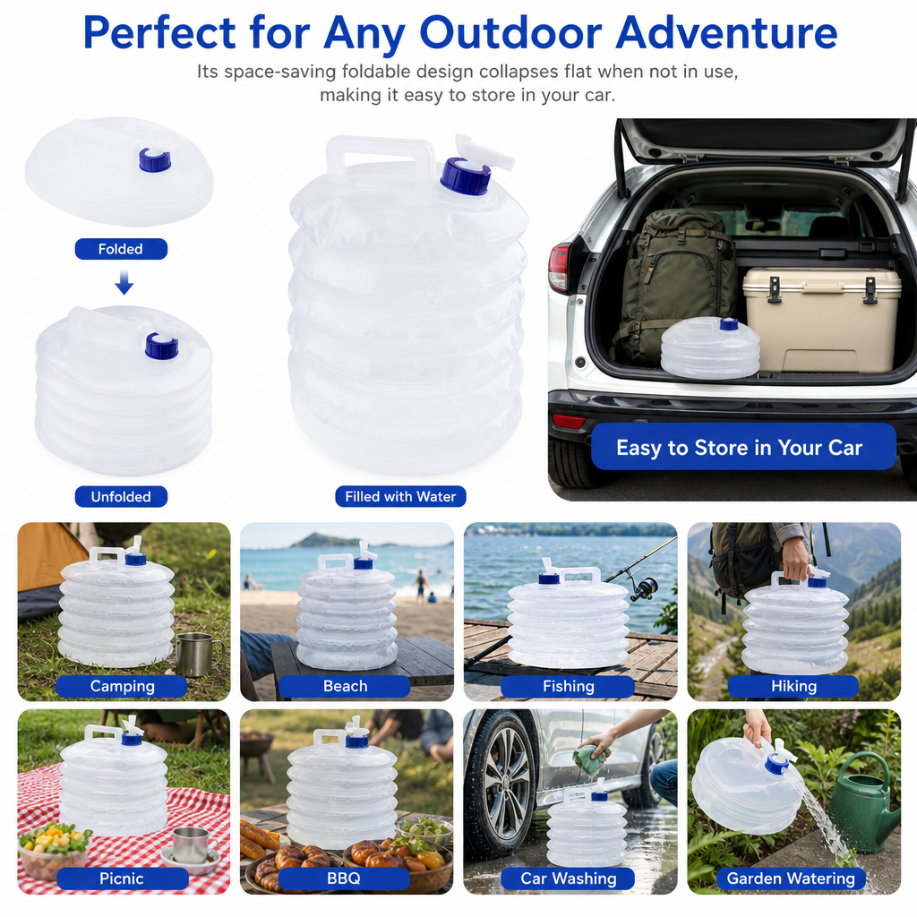 Folding Water Bucket with Faucet