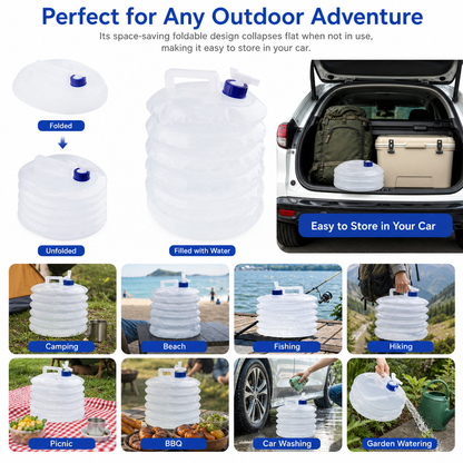 Folding Water Bucket with Faucet