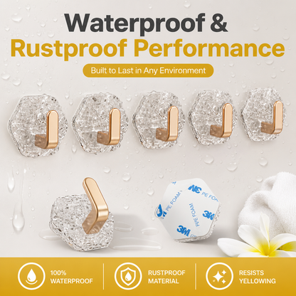 Glacier Ripple Self-Adhesive Hooks