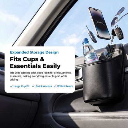 Universal Leather Car Door Cup Holder