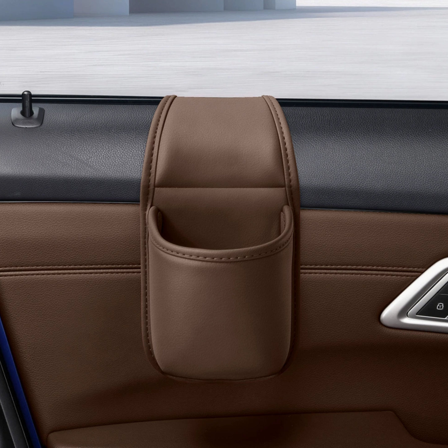 Universal Leather Car Door Cup Holder