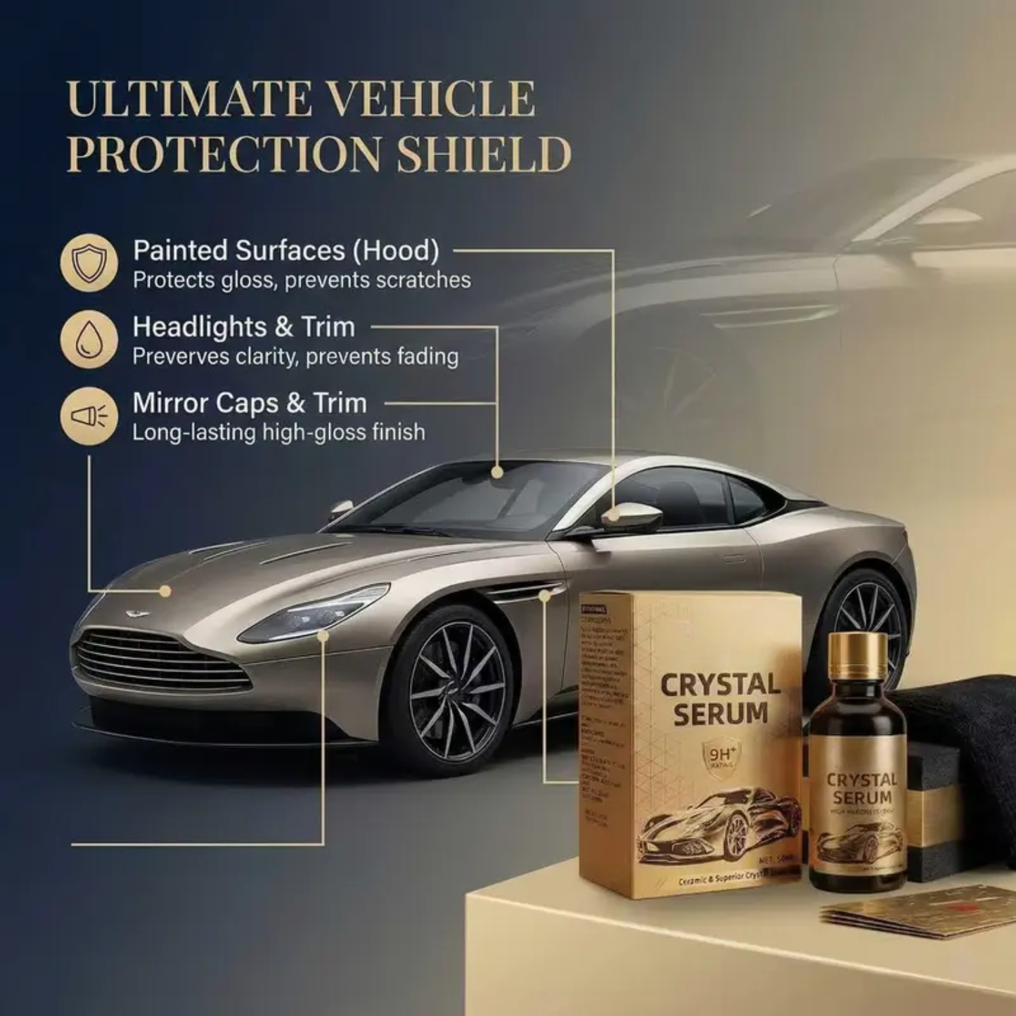 Graphene Ceramic Coating for Cars – 9H Hardness, 10+ Years Protection, Hydrophobic & Scratch Resistant