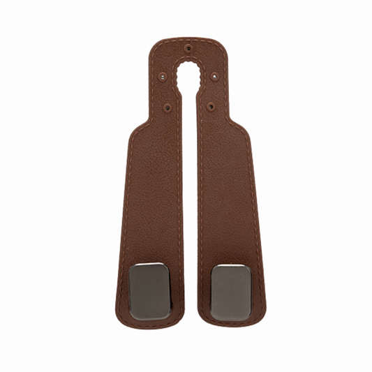 Upgraded Car Seat Back Double Hooks with Soft Faux Leather