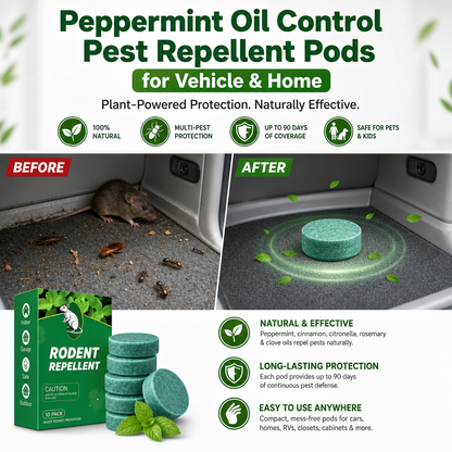 Rodent Repellent − 100% Natural (for Indoor Outdoor Use, Garden & Home, Family & Pet Safe)