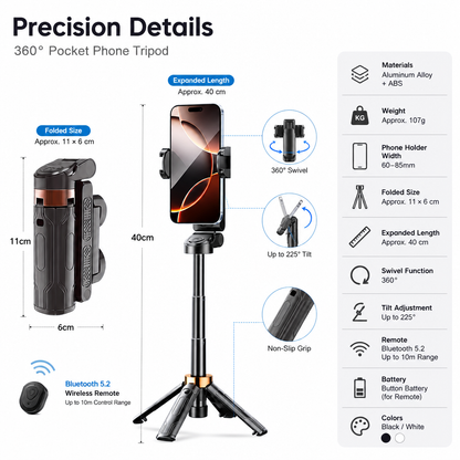 360° Pocket Phone Tripod