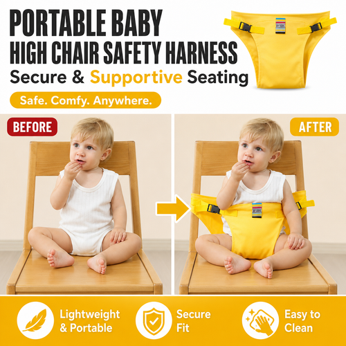Portable Baby High Chair Safety Harness
