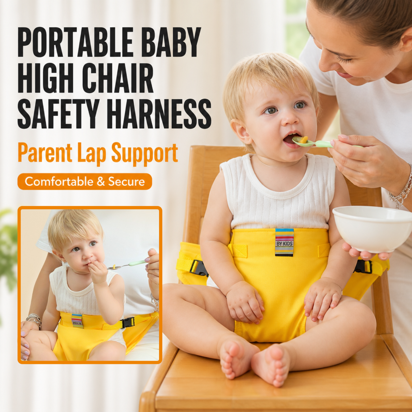 Portable Baby High Chair Safety Harness