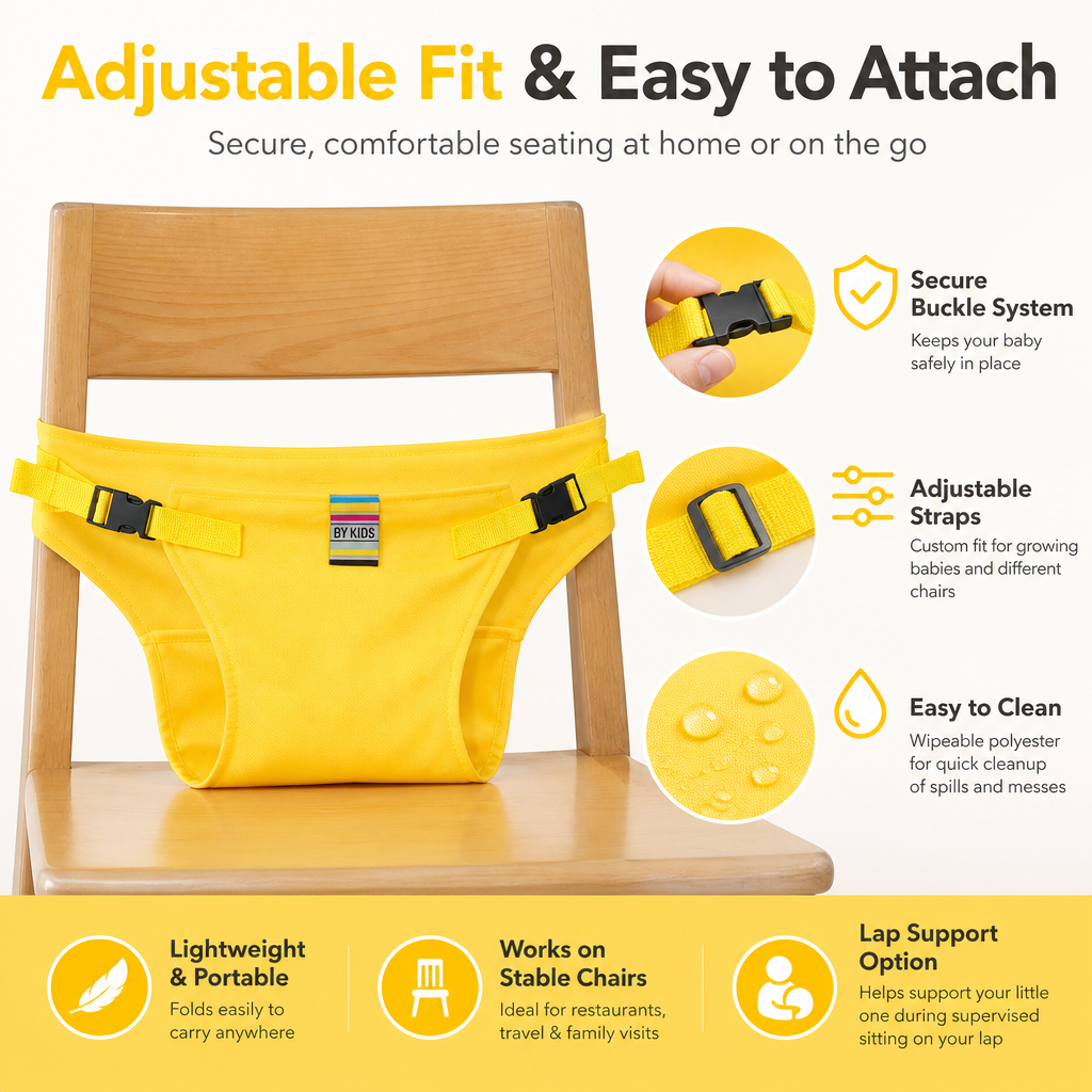 Portable Baby High Chair Safety Harness