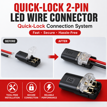 Quick-Lock 2-Pin LED Wire Connector