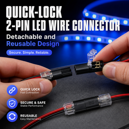 Quick-Lock 2-Pin LED Wire Connector
