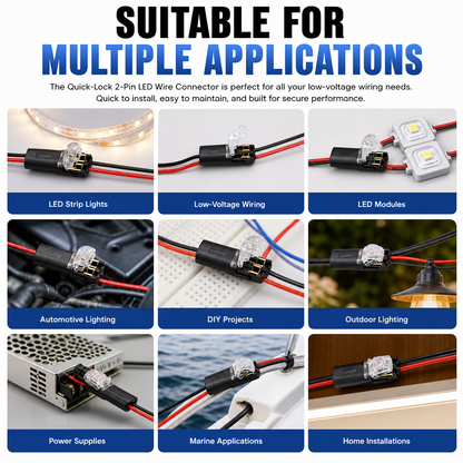 Quick-Lock 2-Pin LED Wire Connector
