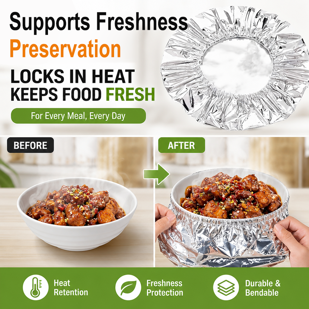 Reusable Aluminum Foil Food Covers (50 PCS)