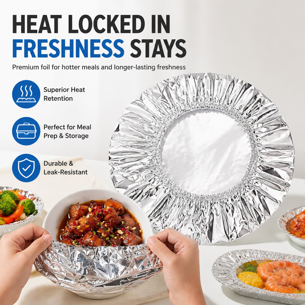 Reusable Aluminum Foil Food Covers (50 PCS)