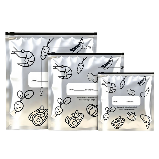 Reusable Aluminum Foil Food Storage Bags (30 PCS)