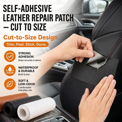 Self-Adhesive Leather Repair Patch — Cut to Size