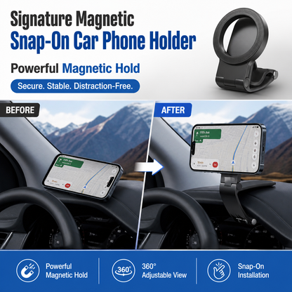 Signature Magnetic Snap-On Car Phone Holder