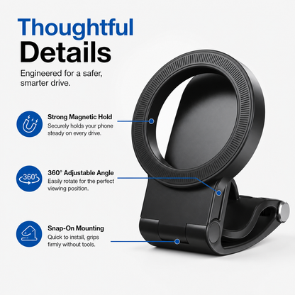 Signature Magnetic Snap-On Car Phone Holder