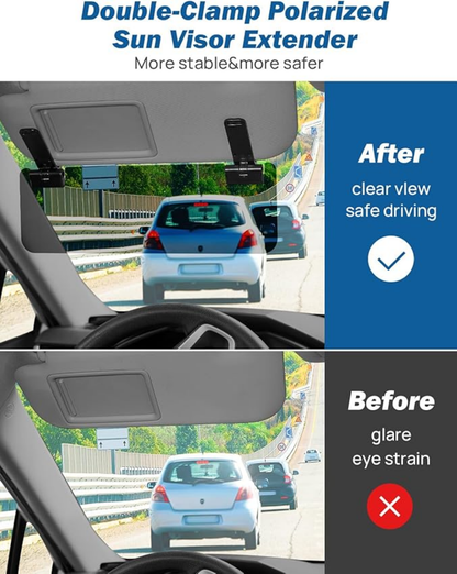 Car Sun Visor Extender with Polarized Glare Protection PRO