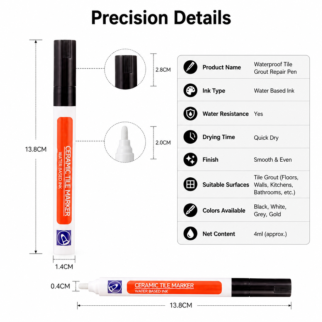Waterproof Tile Grout Repair Pen