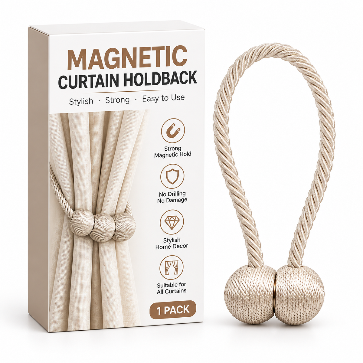 Magnetic Curtain Holdbacks PRO