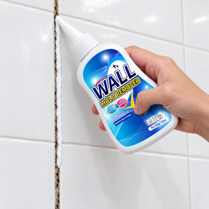 Gel clinging to a vertical shower grout line
