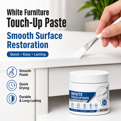 White Furniture Touch-Up Paste with Brush